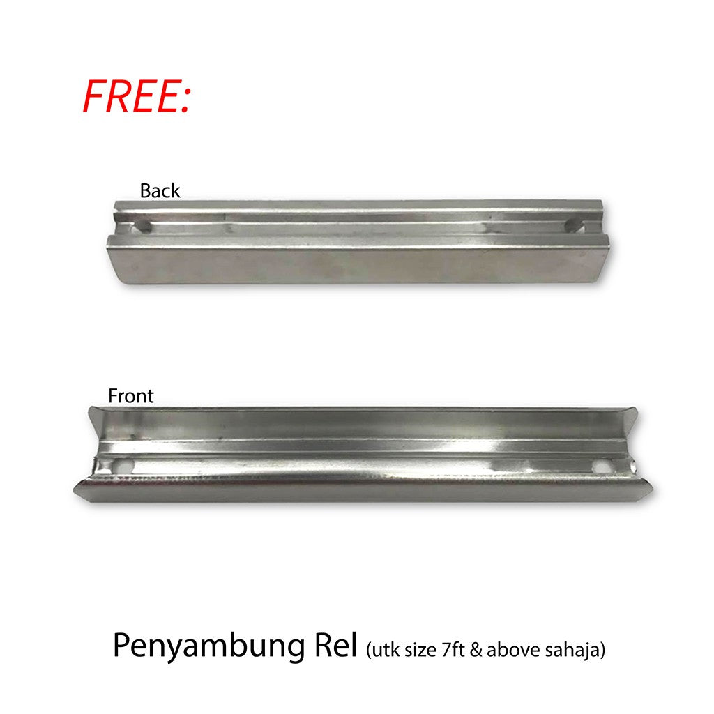 Traludy Aluminium Curtain Rail/ Track Triple Complete Set