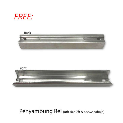 Traludy Aluminium Curtain Rail/ Track Triple Complete Set
