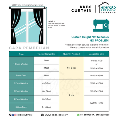 Lareefa 85-95% Blackout Curtain Ready Made (Page 2)