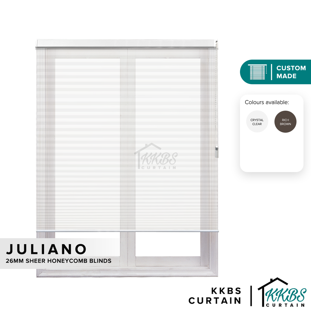Juliano 26mm Sheer Honeycomb Blinds Custom Made