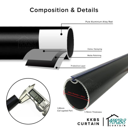 Morandy Curtain Rod Double Complete Set