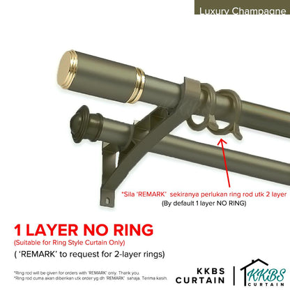 Morandy Curtain Rod Double Complete Set