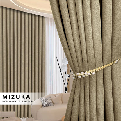 Mizuka 100% Blackout Curtain Ready Made - Standard Width