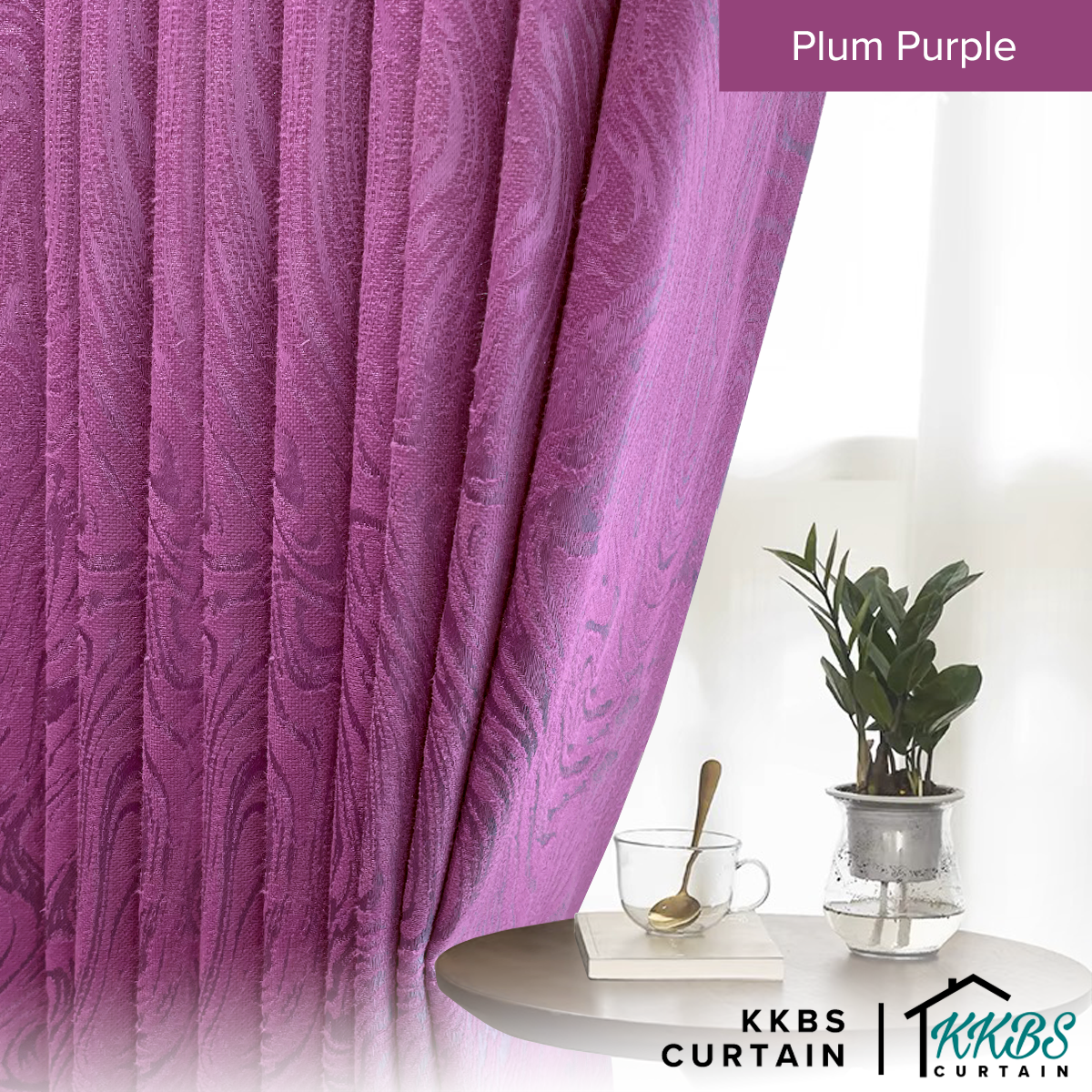 Neluna Semi Blackout Curtain Ready Made Extra Width