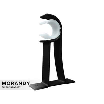 Morandy Curtain Rod Single Bracket Obsidian Black Colour