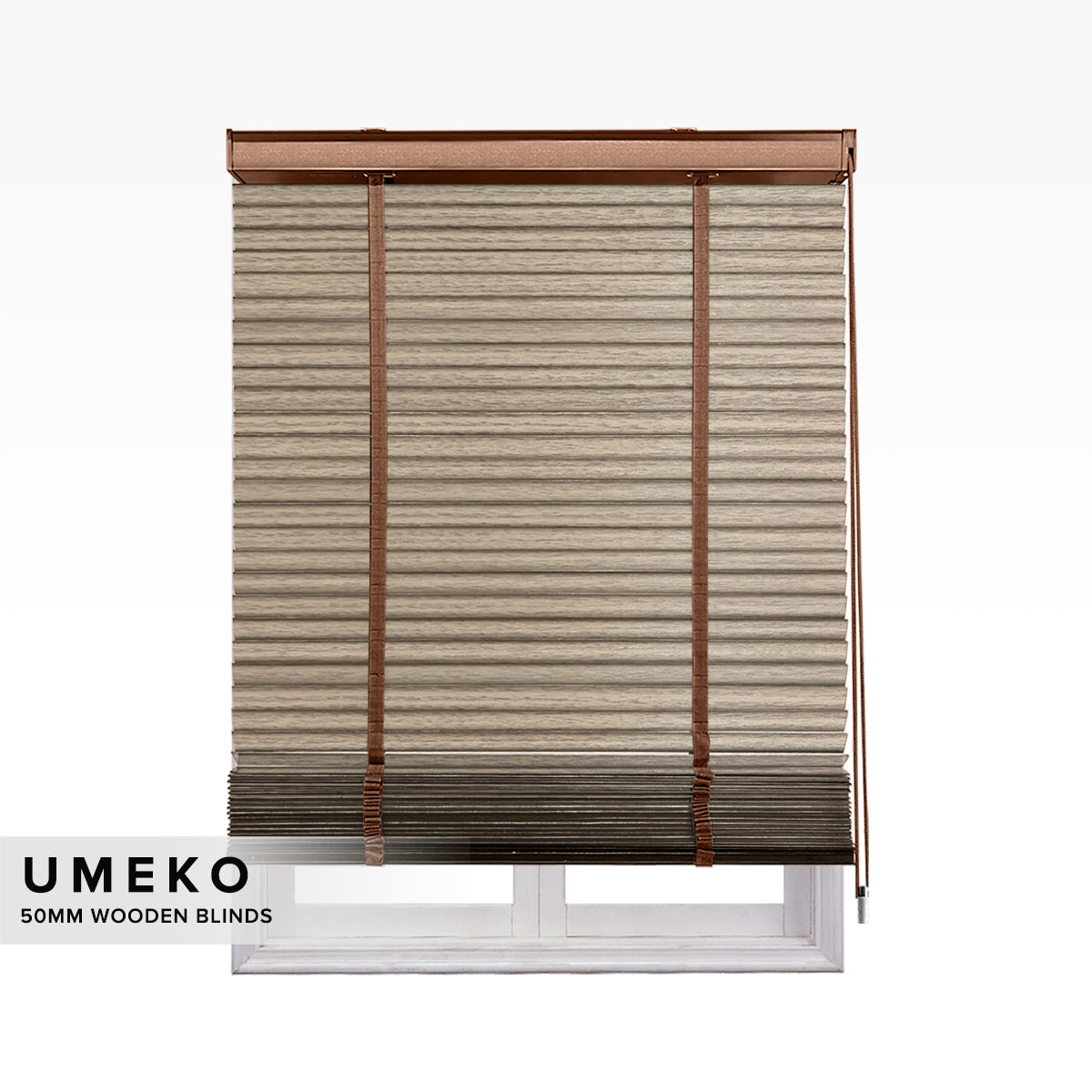 Umeko 50mm Timber Blinds / Wooden Blinds Custom Made