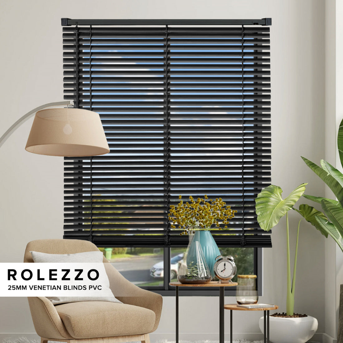 Rolezzo 25mm Venetian Blinds PVC Ready Made Complete Set