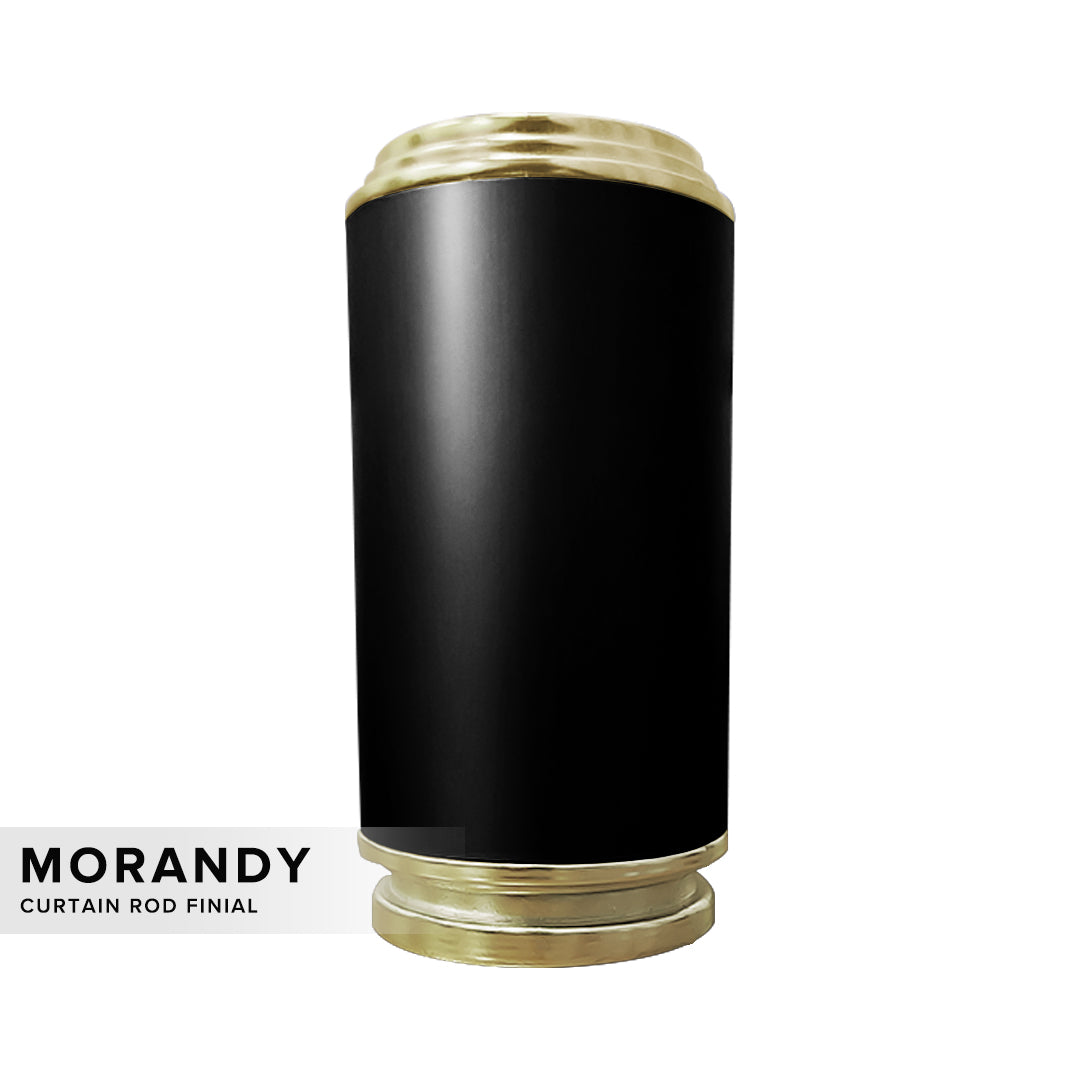 Morandy Curtain Rod End Cap Obsidian Black Colour