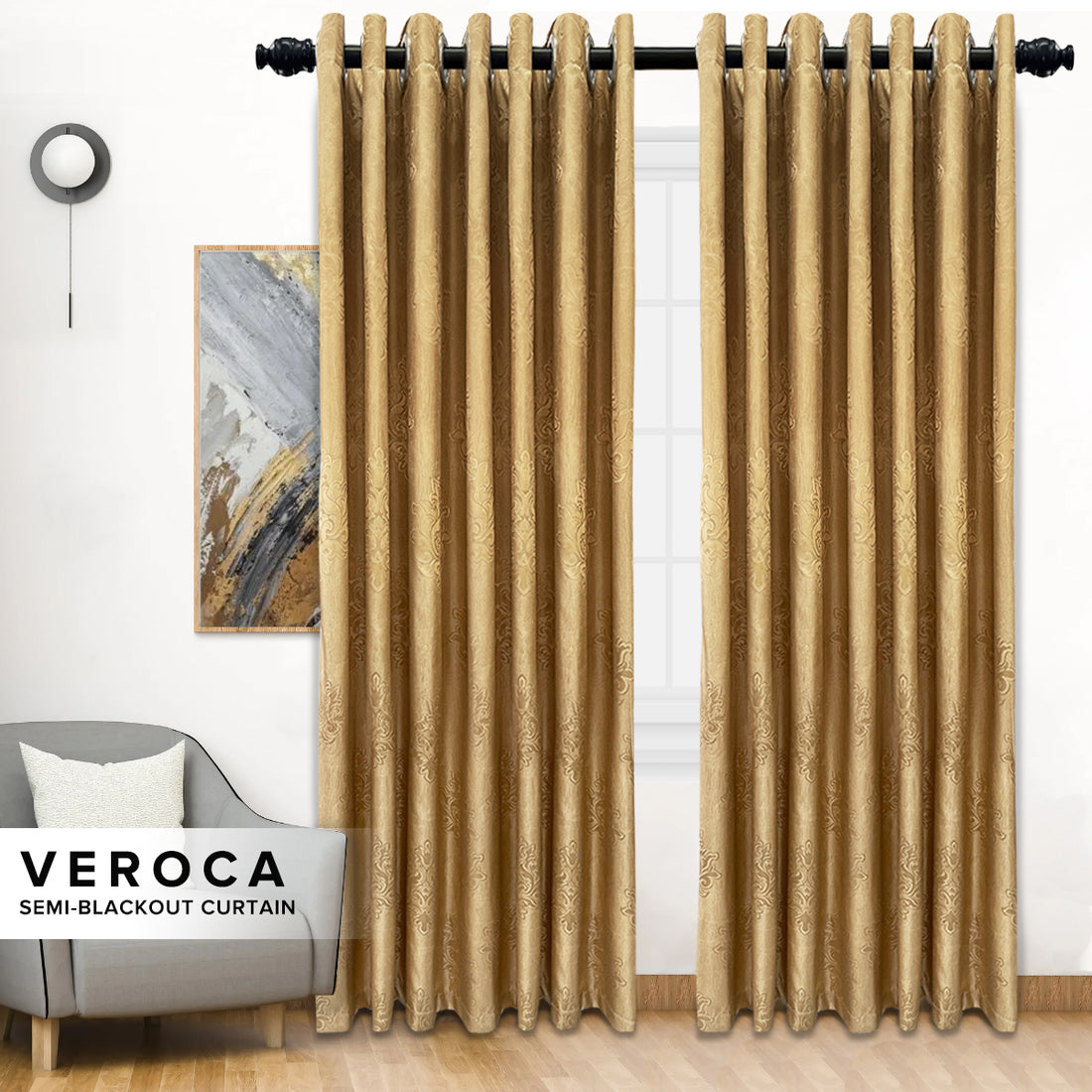 Veroca Semi Blackout Curtain Ready Made