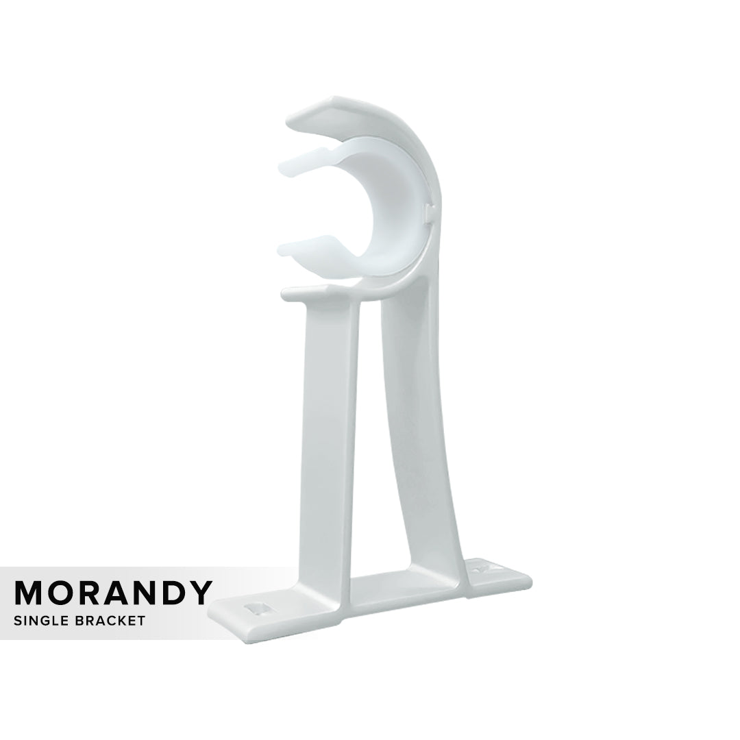 Morandy Curtain Rod Single Bracket Pearl White Colour