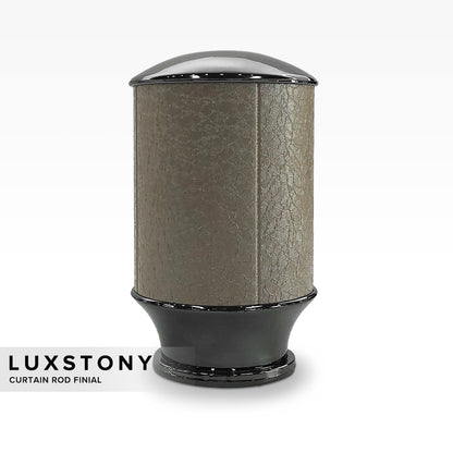 Luxstony Curtain Rod Finial / End Cap Khaki Brown