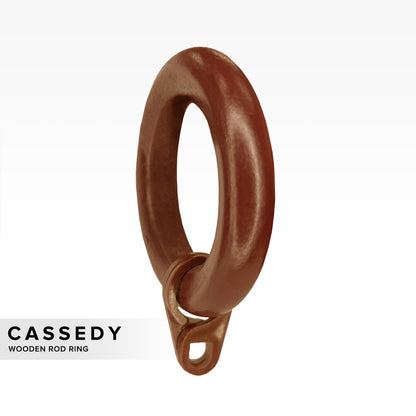 Cassedy Wooden Curtain Rod Ring Natural Mahogany Colour