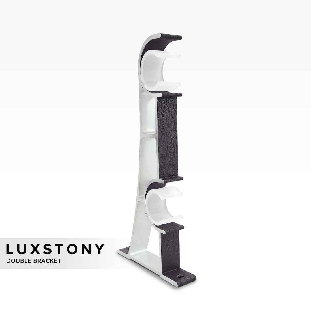 Luxstony Curtain Rod Double Bracket Space Grey