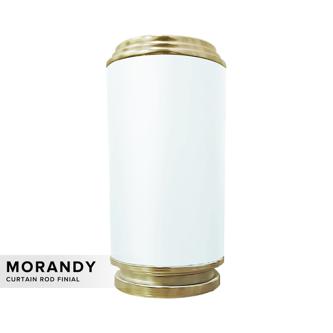 Morandy Curtain Rod End Cap Pearl White Colour