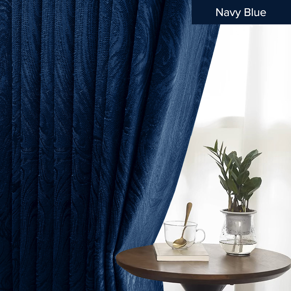 Neluna Semi Blackout Curtain Ready Made - Extra Width