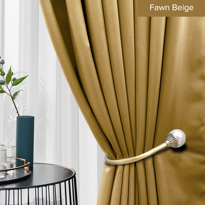 Canola 80%+ Blackout Curtain Minimalist Hook &amp; Eyelet