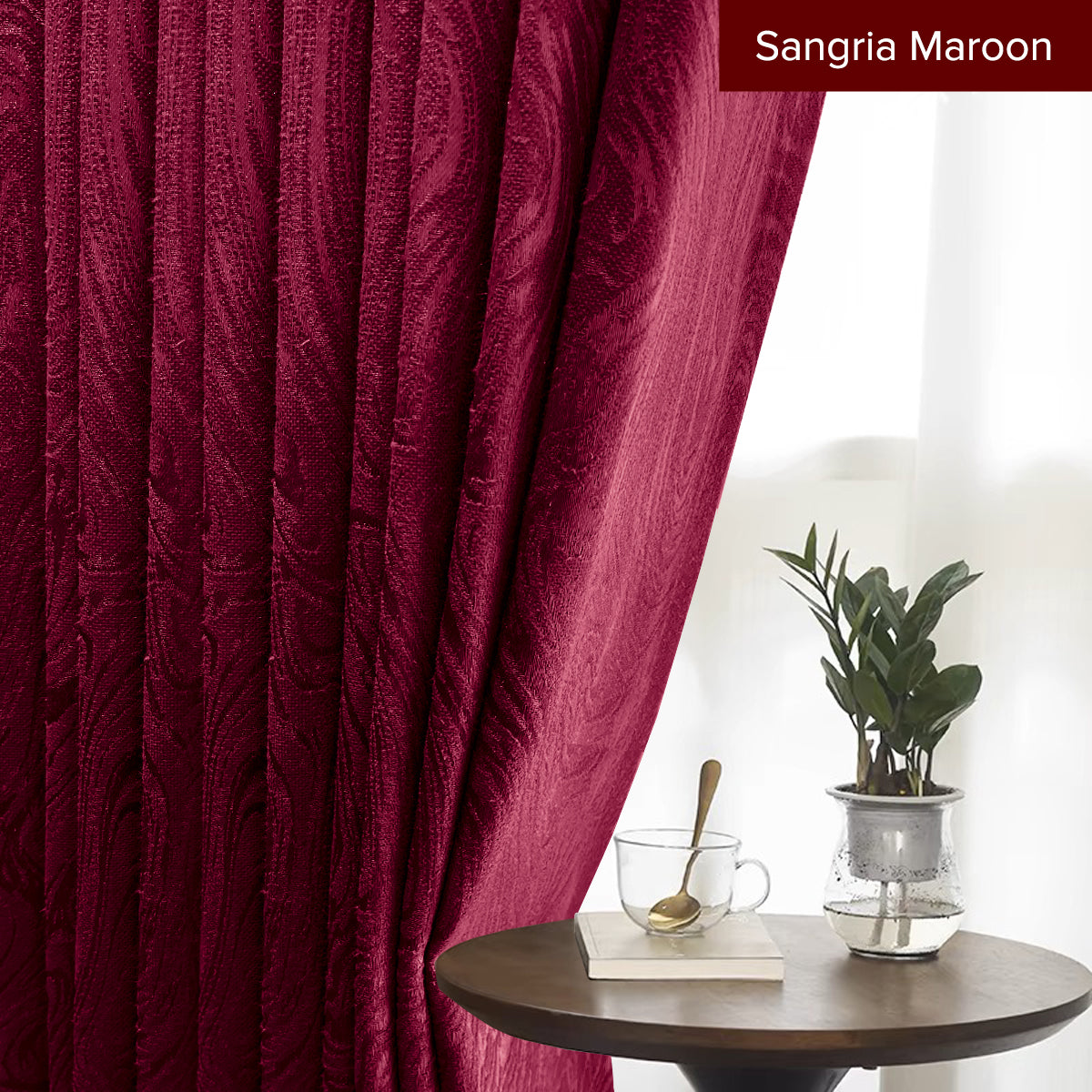 Neluna Semi Blackout Curtain Ready Made - Extra Width