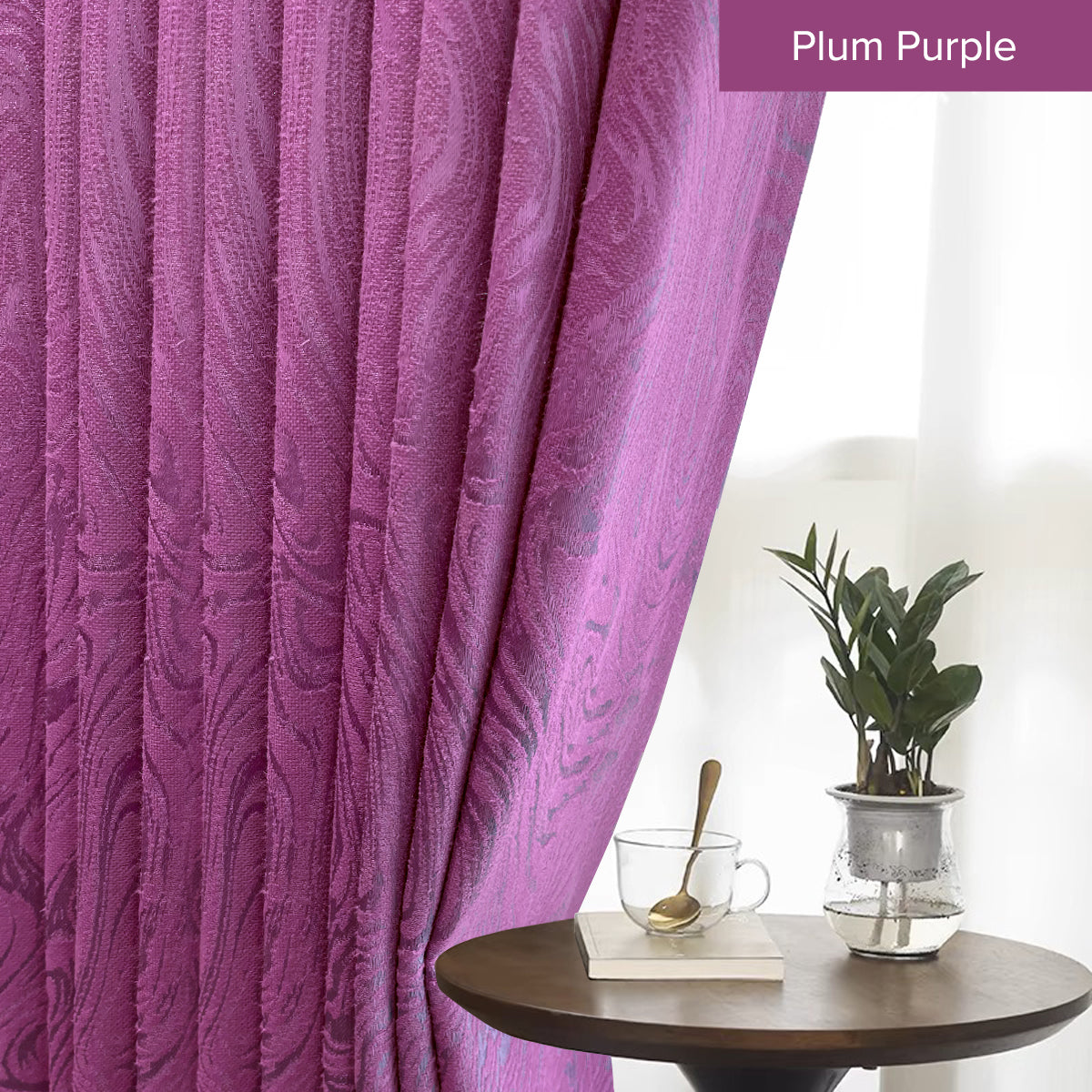 Neluna Semi Blackout Curtain Ready Made - Extra Width