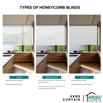 Midiro 26mm Semi Blackout Honeycomb Blinds Custom Made