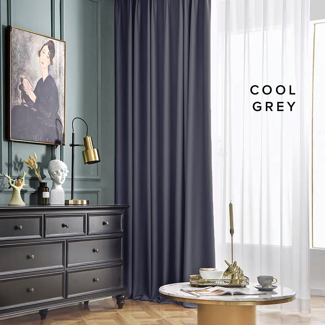 [BUY 1 FREE 1] Luxeria 90% Blackout Curtain Ready Made
