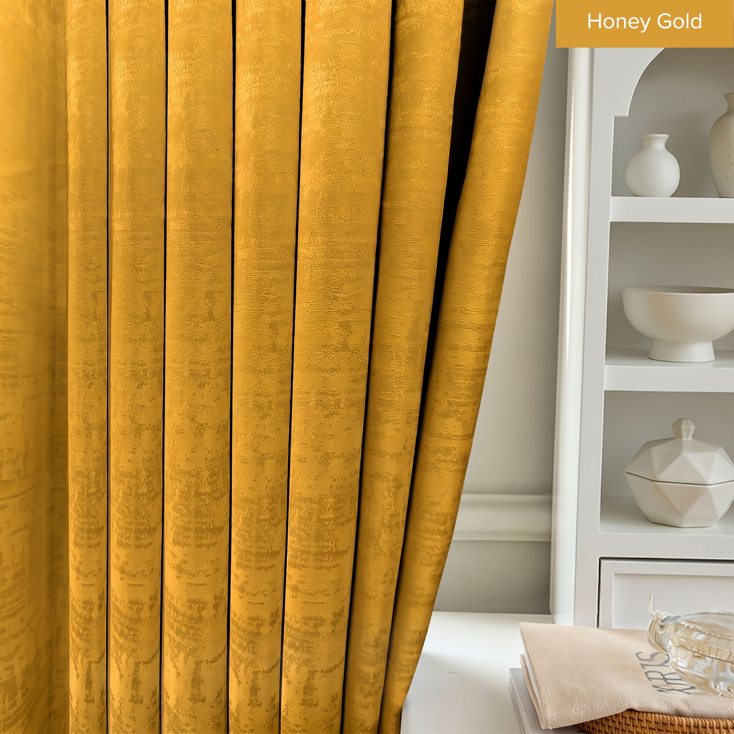 Jorica 85-95% Blackout Curtain Ready Made - Extra Width