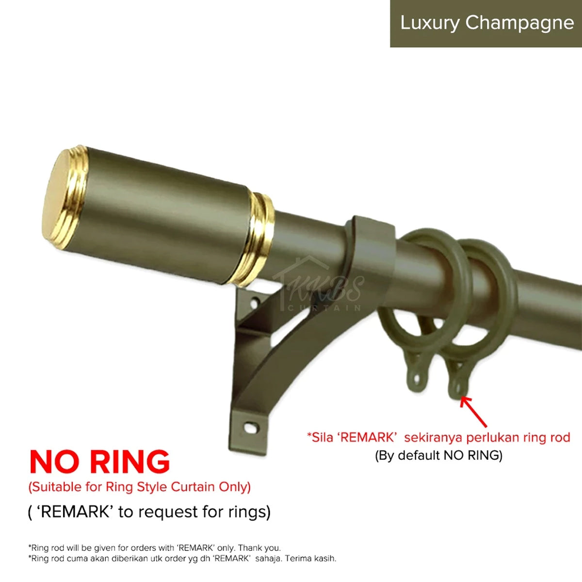 Morandy Curtain Rod Single Complete Set