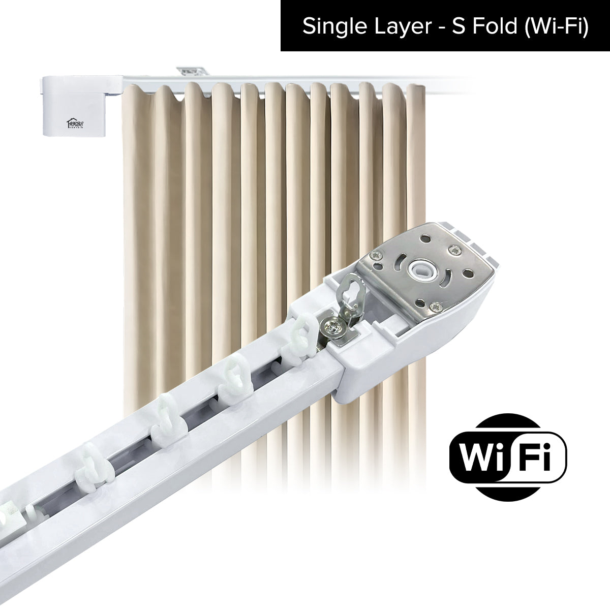Smartony Motorised Curtain Track Wi-Fi / ZigBee Complete Set