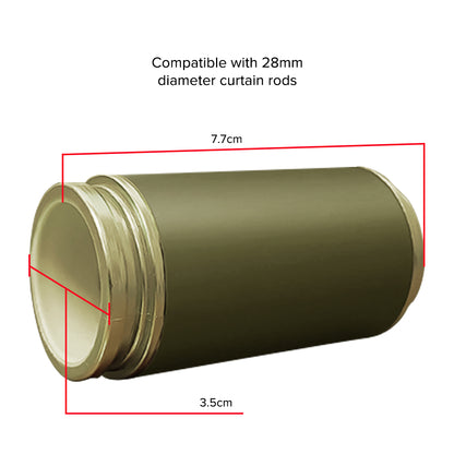 Morandy Curtain Rod End Cap Luxury Champagne Colour