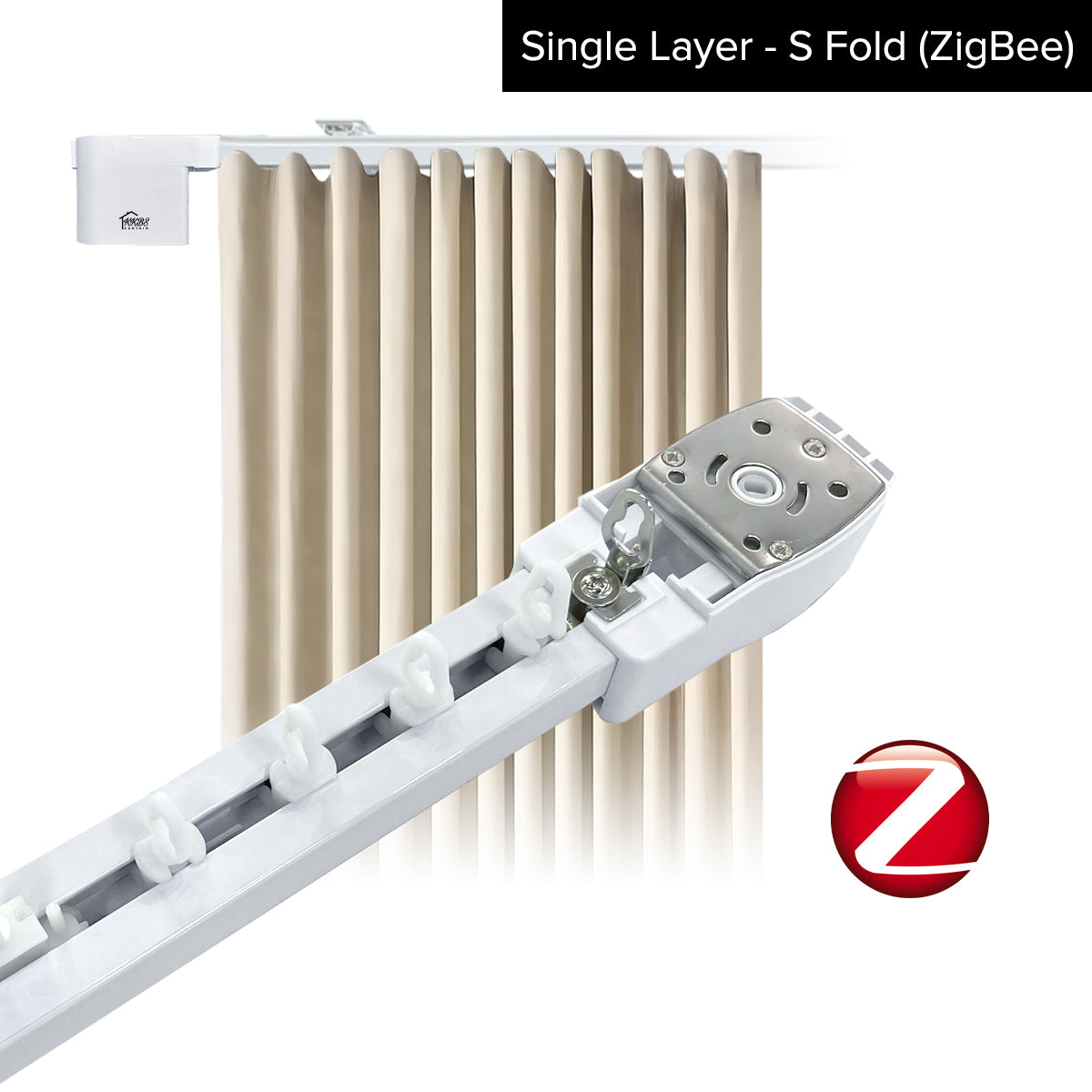 Smartony Motorised Curtain Track Wi-Fi / ZigBee Complete Set