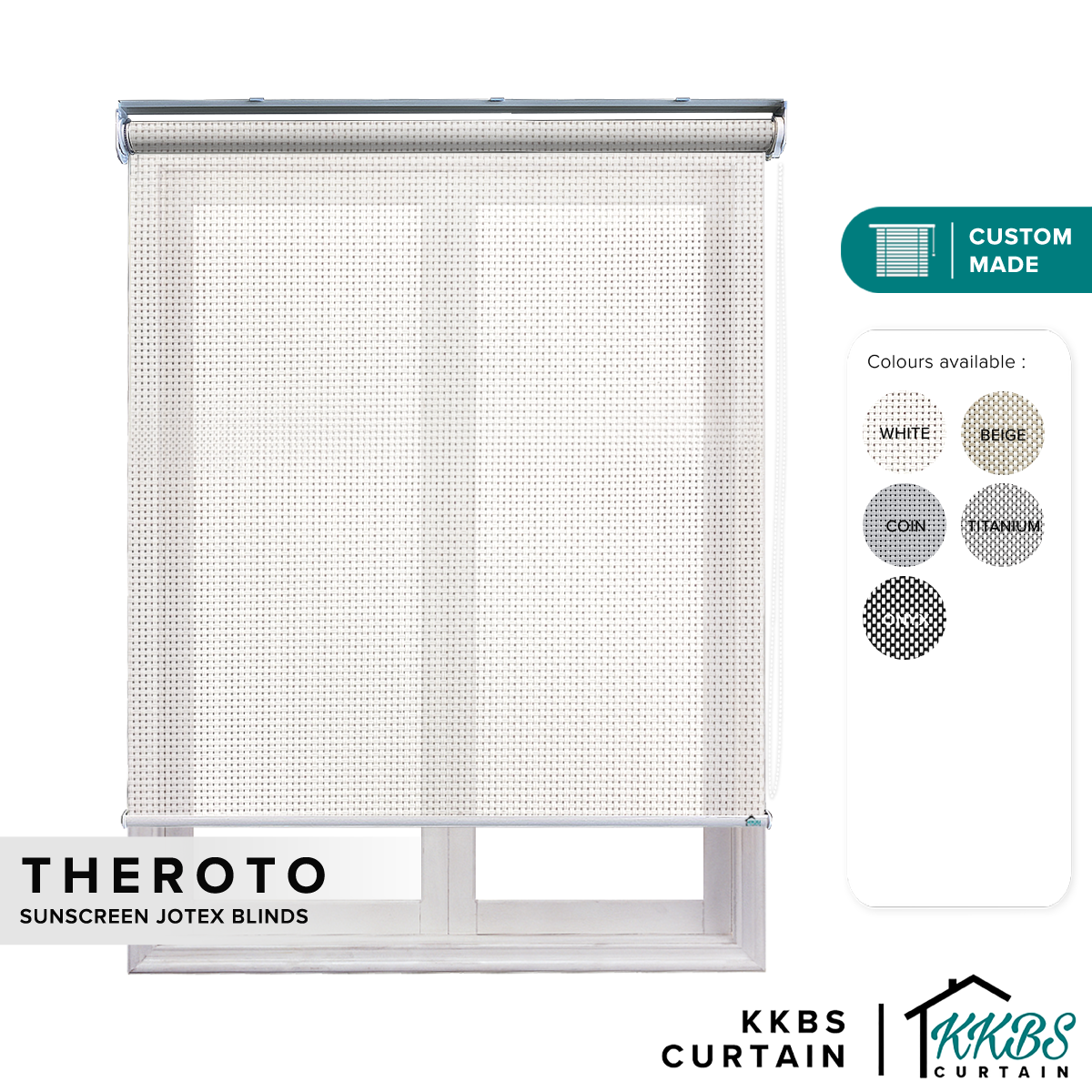 Theroto Sunscreen Roller Blinds Custom Made