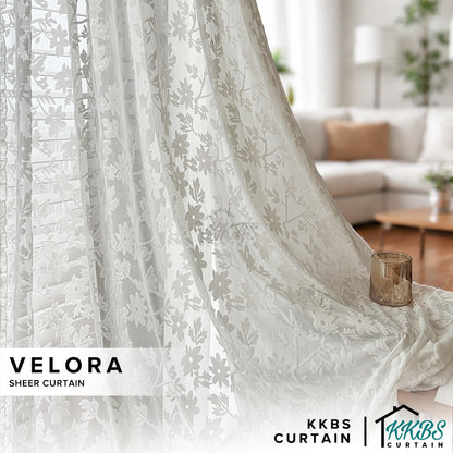 Velora Sheer Curtain / Net Curtain Ready Made French Pleat Hook &amp; Ring Eyelet