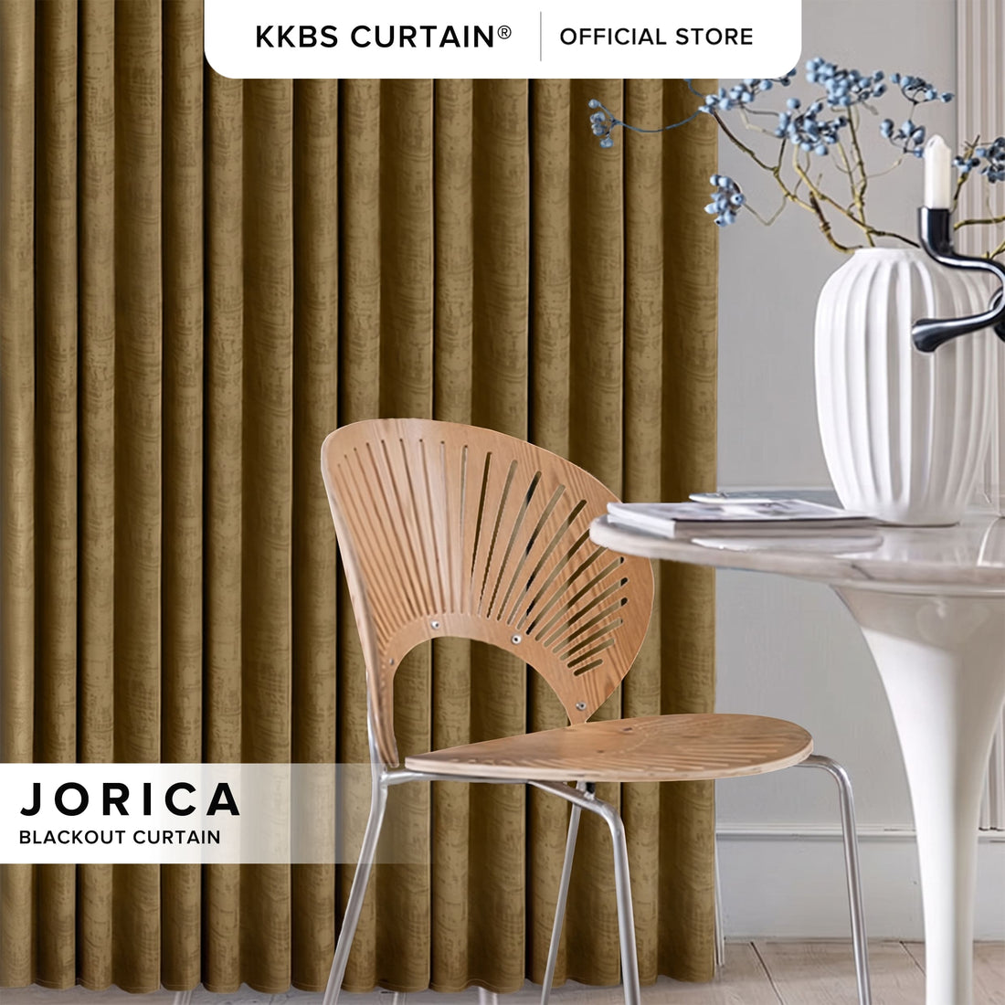 Jorica 85-95% Blackout Curtain Ready Made Standard Width