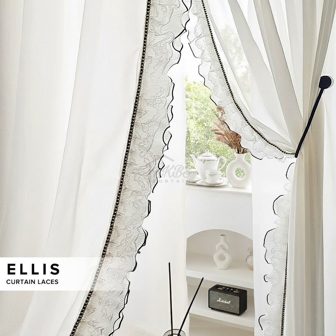 Ellis Curtain Laces Cut by Metre