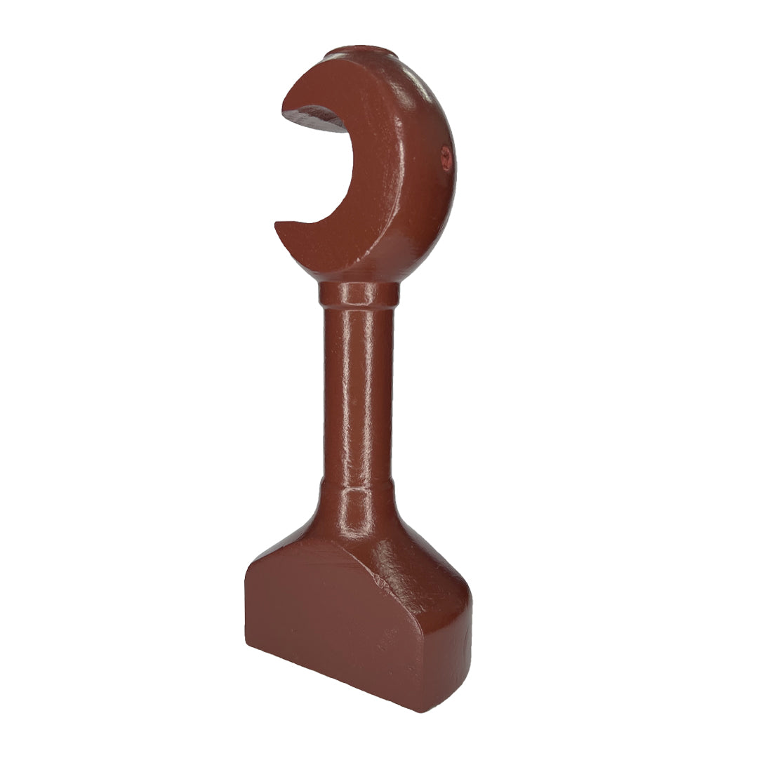 Cassedy Wooden Curtain Rod Long Single Bracket - Natural Mahogany