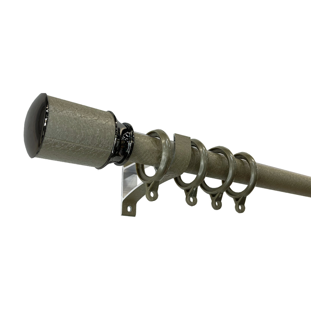 Luxstony Curtain Rod Finial / End Cap Khaki Brown