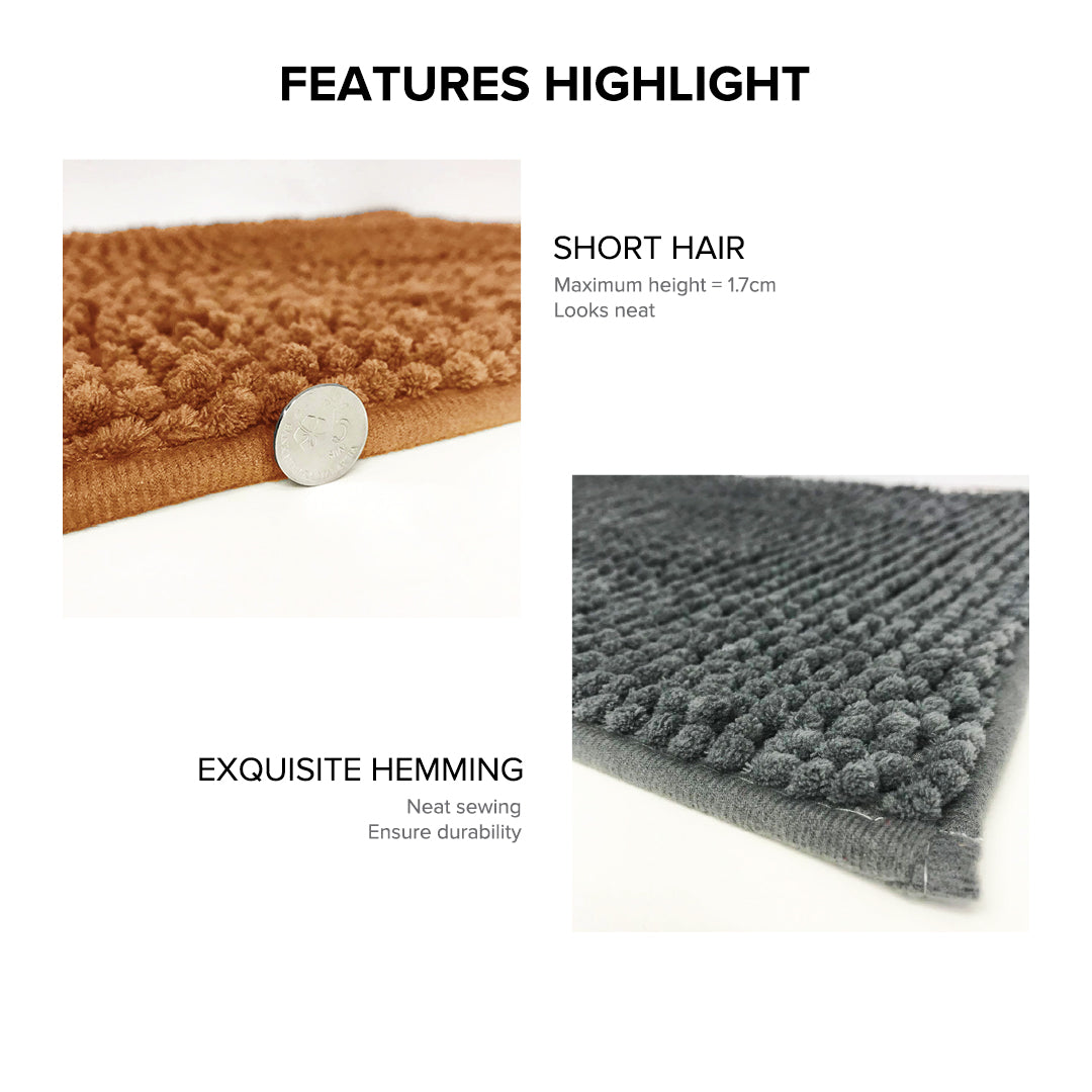 Chenille Microfiber Short Hair Floor Mat / Door Mat