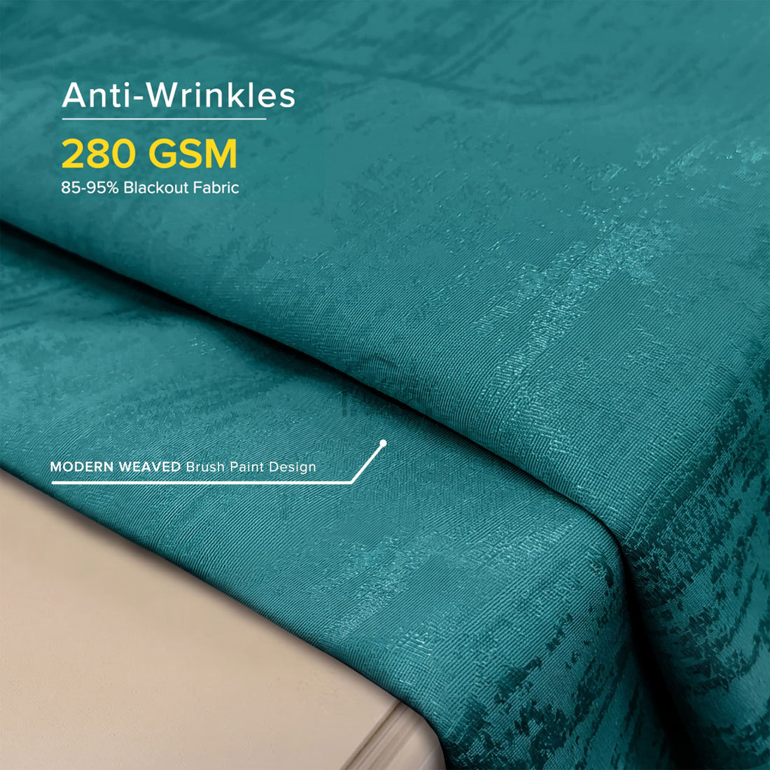 Jorica 85-95% Blackout Curtain Ready Made - Extra Width
