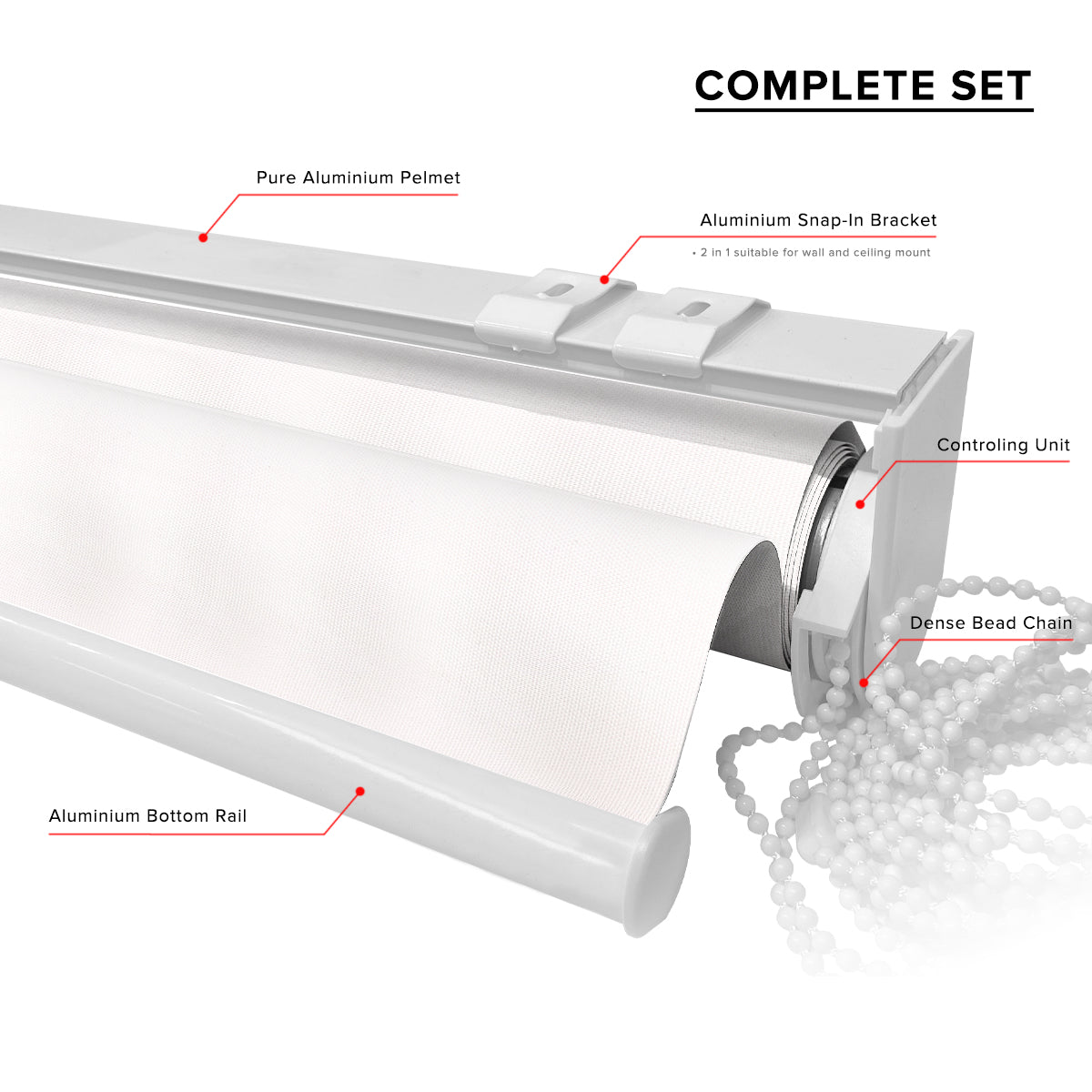 Alecto 100% Blackout Roller Blinds Custom Made