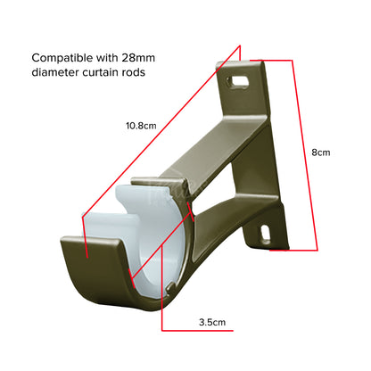 Morandy Curtain Rod Single Bracket Luxury Champagne Colour