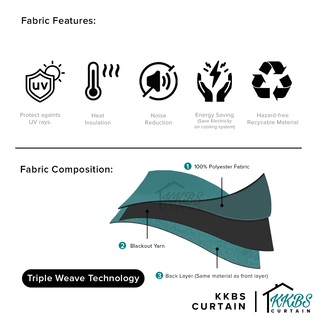 [RM88 HUAT HUAT DEALS] Estella 90 - 99% Blackout Curtain Ready Made