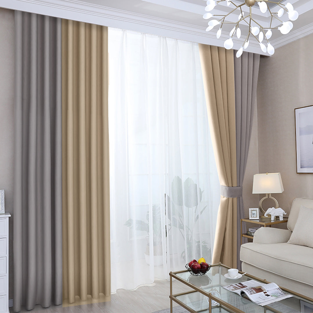 Canola 80%+ Blackout Curtain Minimalist Hook &amp; Eyelet