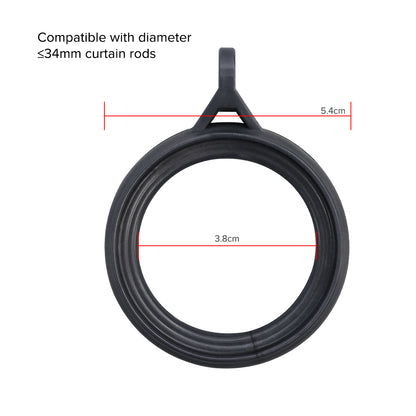 Luxstony Curtain Rod Ring Space Grey