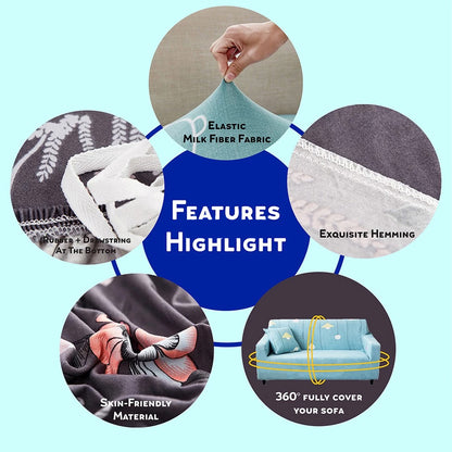 Anti Skid Scratch Protector Milk Fiber Elastic Sofa Cover Page 2