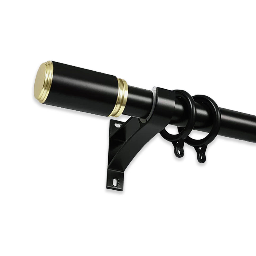 Morandy Curtain Rod End Cap Obsidian Black Colour