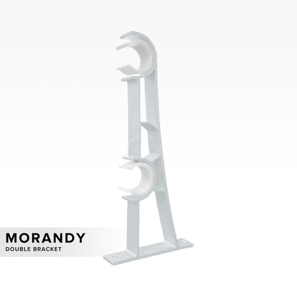Morandy Curtain Rod Double Bracket - Pearl White