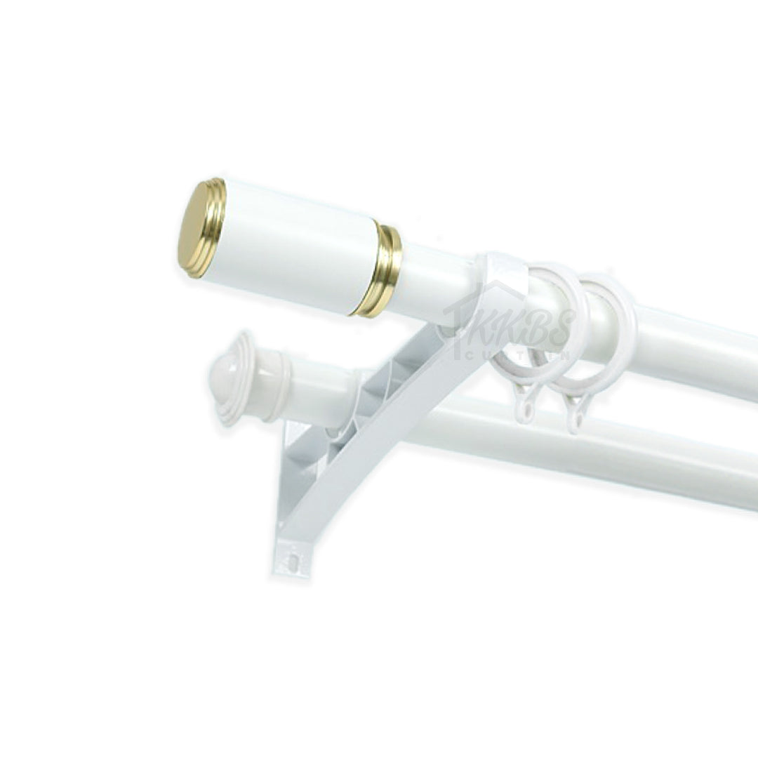 Morandy Curtain Rod Double Bracket - Pearl White
