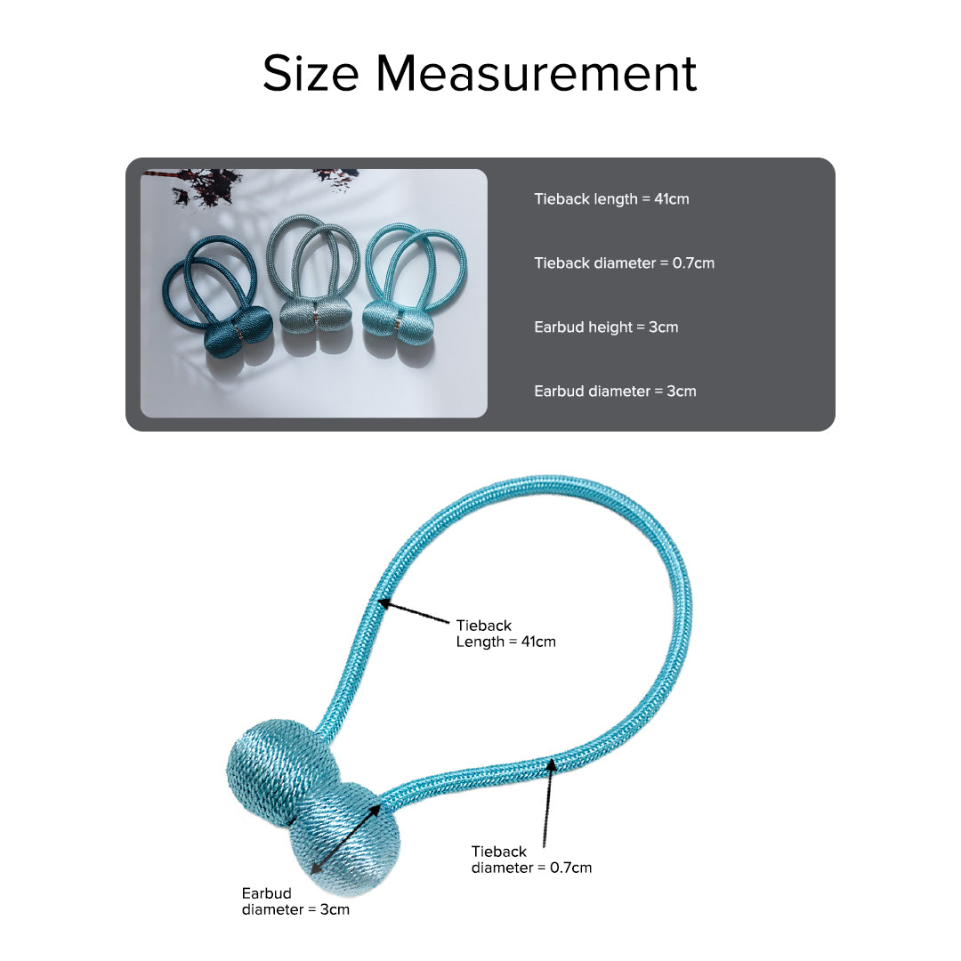 Ellie Magnetic Earbud Curtain Tieback