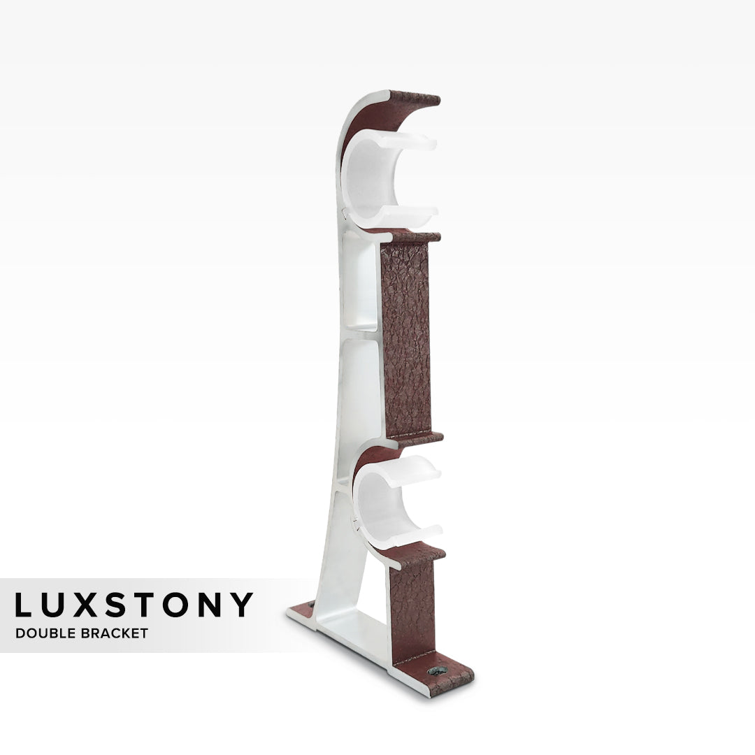 Luxstony Curtain Rod Double Bracket Mocha