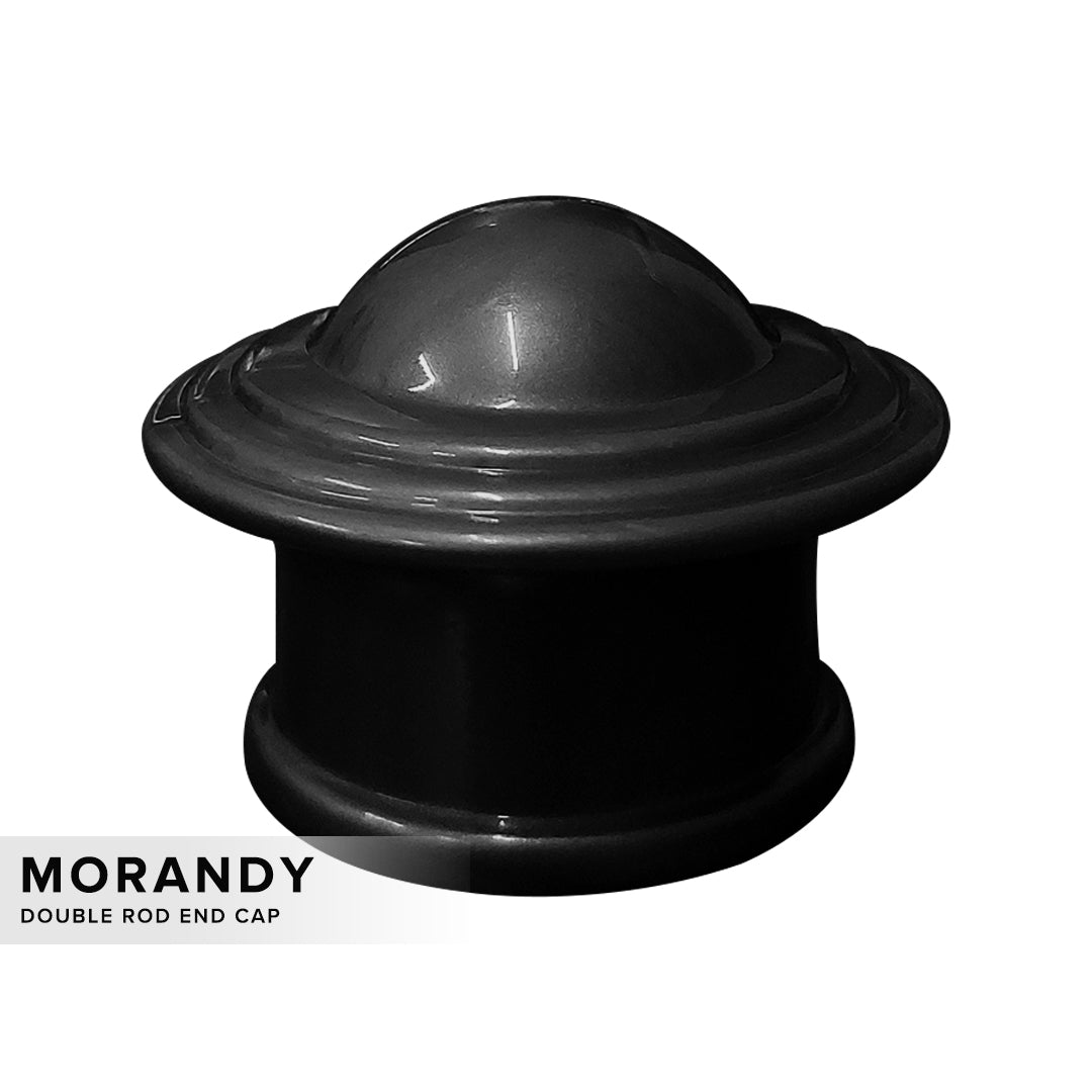Morandy Curtain Rod End Cap Obsidian Black Colour