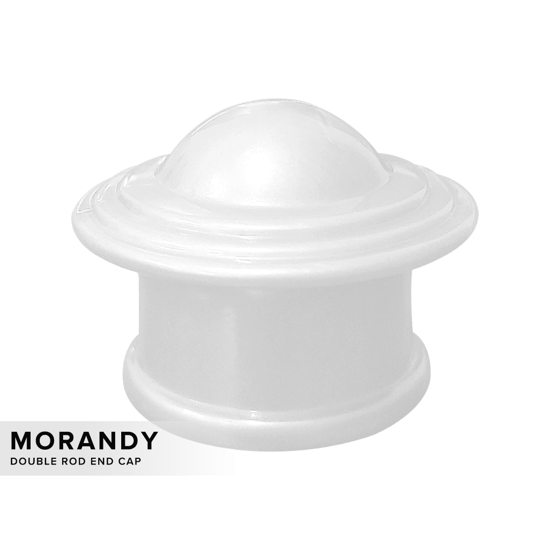 Morandy Curtain Rod End Cap Pearl White Colour